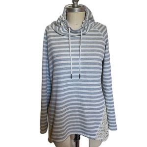 French laundry long sleeved striped cowl neck. Size medium